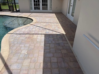 Patio pavers clean and sealed after treatment — Sarasota FL