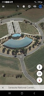 Sarasota National Cemetery amphitheater aerial view — Google Maps
