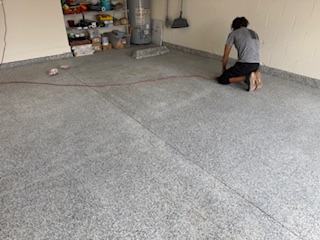 Garage floor before epoxy coating — Sarasota FL